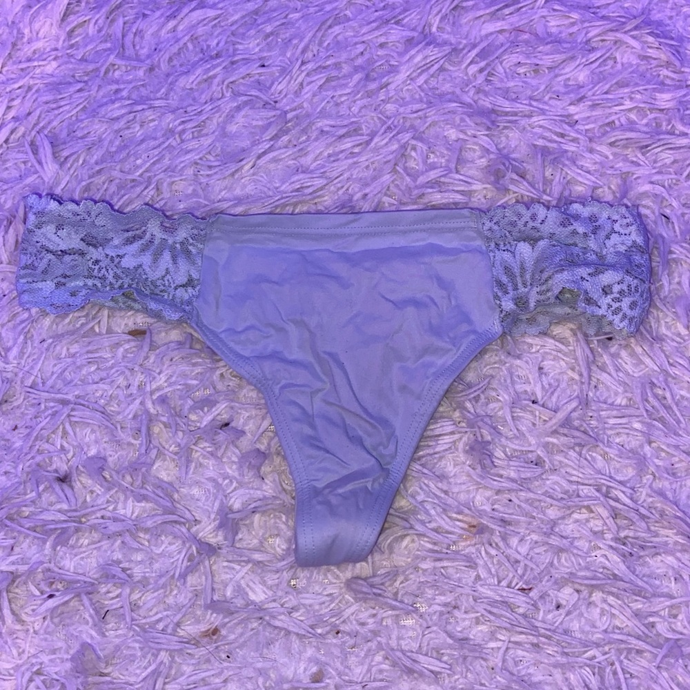 blue lace thong